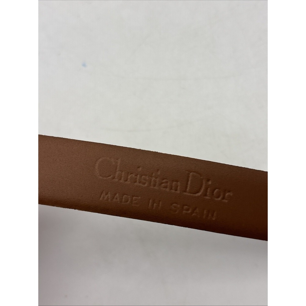 vintage Christian Dior Leather belt 218585 Brown/burgundy Size 34 NWT Mens - Picture 6 of 11